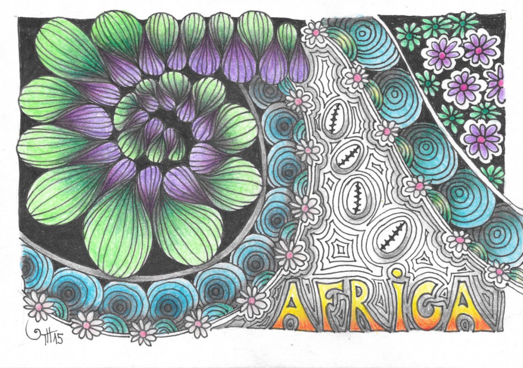 Africa Postkarte von Tina Hunziker, CZT 